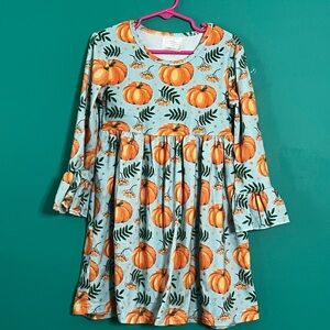 Honeydew kids blue pumpkin Halloween dress
